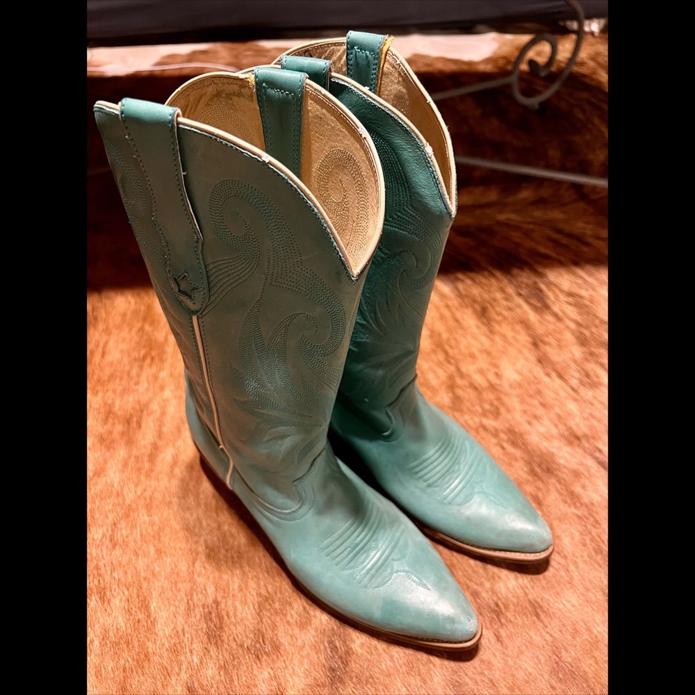 Women's Teal Western Cowboy Boots